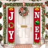 ORIENTAL CHERRY Christmas Decorations Outdoor - Joy Noel Porch Signs Banners - Red Large Xmas Navidad Holiday Decor for Home Indoor Exterior Front Door Yard Living Room Wall Apartment Party