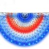Semicircle lamp American flag lights, 243 LED lights, indoor and outdoor available, outdoor lighting, Christmas, garden, party, and so on, Waterproof LED lights, energy saving, energy-saving, low volt