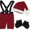 Jastore Infant Newborn Costume Photography Prop Santa Claus Knitted Outfit