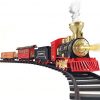 Train Set - 2020 Updated Electric Train Toy for Boys Girls w/ Smokes, Lights & Sound, Railway Kits w/ Steam Locomotive Engine, Cargo Cars & Tracks, for 3 4 5 6 7 8+ Year Old Kids